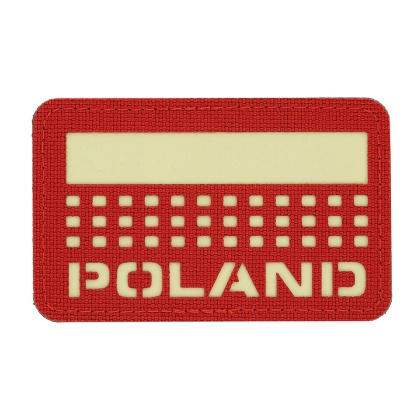 M-TAC Naszywka na rzep Poland z flagą 50x80 Laser Cut Red/Lum