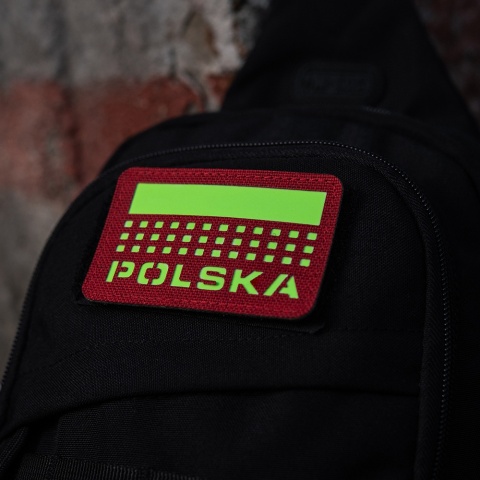 M-TAC Naszywka na rzep Poland z flagą 50x80 Laser Cut Red/Lum