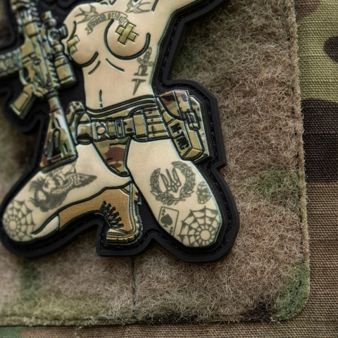 M-TAC Naszywka na rzep Morale Patch Tactical Girl #1 Trysub PVC MC