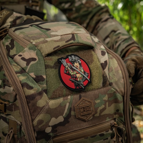 M-TAC Naszywka na rzep Morale Patch Tactical Girl #3 Wodograj Green PVC