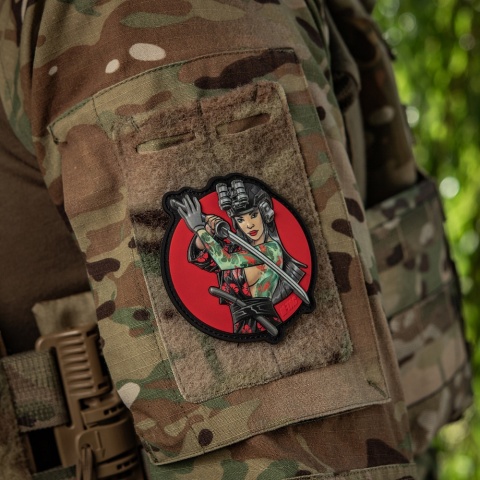 M-TAC Naszywka na rzep Morale Patch Tactical Girl #3 Wodograj Turkusova PVC