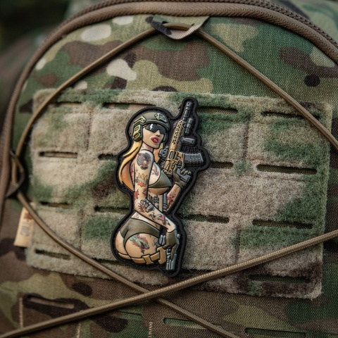 M-TAC Naszywka na rzep Morale Patch Tactical Girl #4 Tattoo Panther PVC