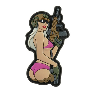 M-TAC Naszywka na rzep Morale Patch Tactical Girl #4 PVC Pink