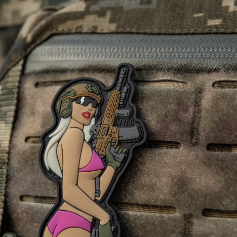 M-TAC Naszywka na rzep Morale Patch Tactical Girl #4 PVC Pink