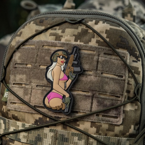 M-TAC Naszywka na rzep Morale Patch Tactical Girl #4 PVC Pink