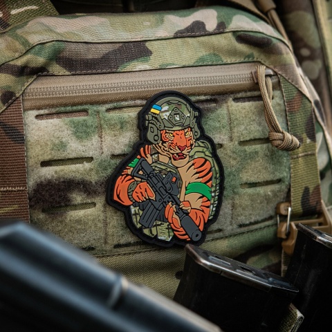 M-TAC Naszywka na rzep Tiger Zielona Opaska PVC MultiCam