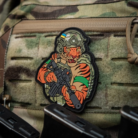 M-TAC Naszywka na rzep Tiger Zielona Opaska PVC MultiCam