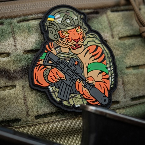 M-TAC Naszywka na rzep Tiger Zielona Opaska PVC MultiCam