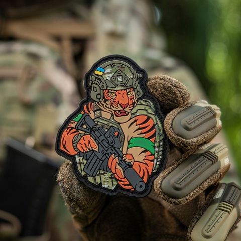 M-TAC Naszywka na rzep Tiger Zielona Opaska PVC MultiCam