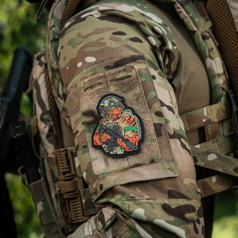 M-TAC Naszywka na rzep Tiger Zielona Opaska PVC MultiCam