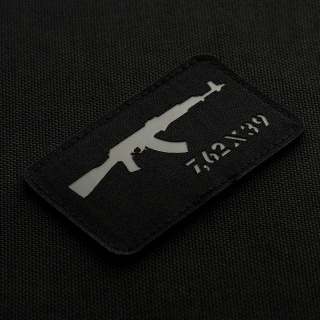 M-TAC Naszywka na rzep AKM 7.62×39 Laser Cut Black/Grey