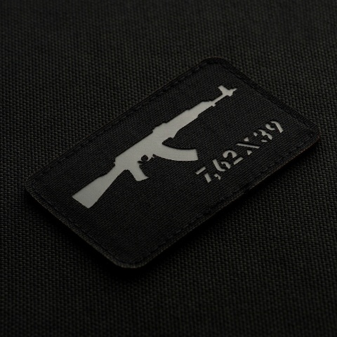 M-TAC Naszywka na rzep AKM 7.62×39 Laser Cut Black/Grey