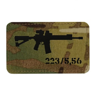 M-TAC Naszywka na rzep AR-15 5.56/.223 Laser Cut MultiCam® Black