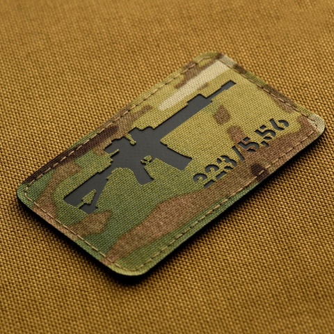M-TAC Naszywka na rzep AR-15 5.56/.223 Laser Cut MultiCam® Black