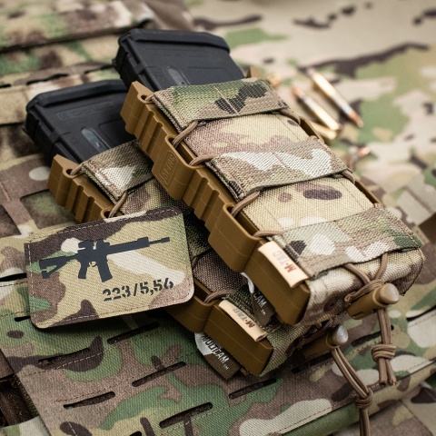 M-TAC Naszywka na rzep AR-15 5.56/.223 Laser Cut MultiCam® Black