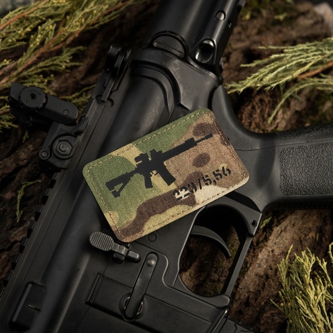M-TAC Naszywka na rzep AR-15 5.56/.223 Laser Cut MultiCam® Black