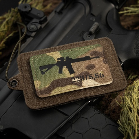 M-TAC Naszywka na rzep AR-15 5.56/.223 Laser Cut MultiCam® Black