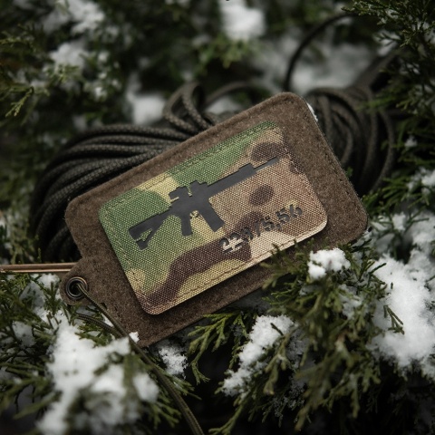 M-TAC Naszywka na rzep AR-15 5.56/.223 Laser Cut MultiCam® Black