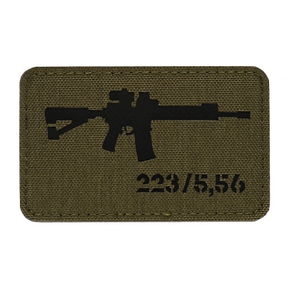 M-TAC Naszywka na rzep AR-15 5.56/.223 Laser Cut Ranger Green/Black