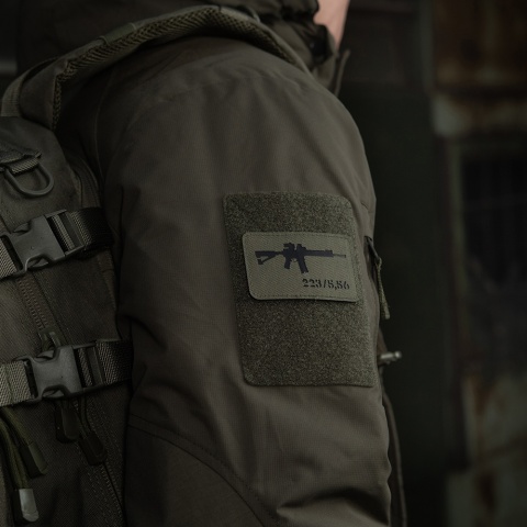 M-TAC Naszywka na rzep AR-15 5.56/.223 Laser Cut Ranger Green/Black