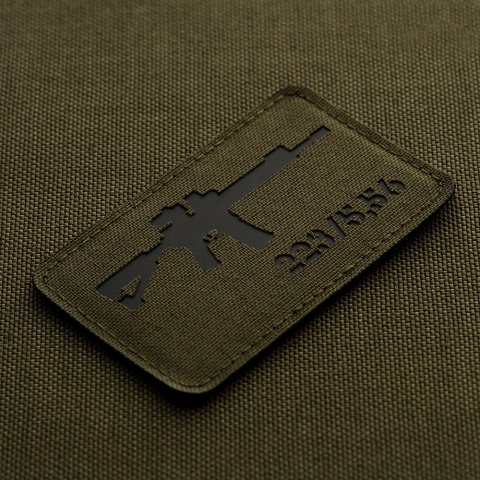 M-TAC Naszywka na rzep AR-15 5.56/.223 Laser Cut Ranger Green/Black