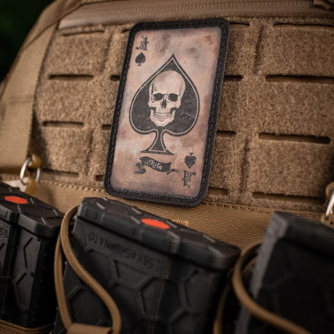 M-TAC Naszywka na rzep Ace of Spades Coyote/Black