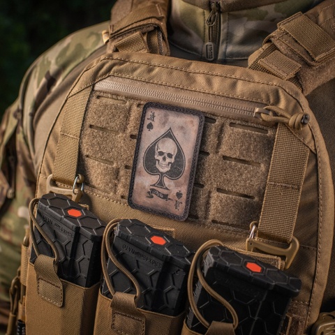 M-TAC Naszywka na rzep Ace of Spades Coyote/Black
