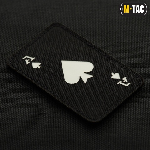 M-TAC Naszywka na rzep Ace of Spades Laser Cut Black GID