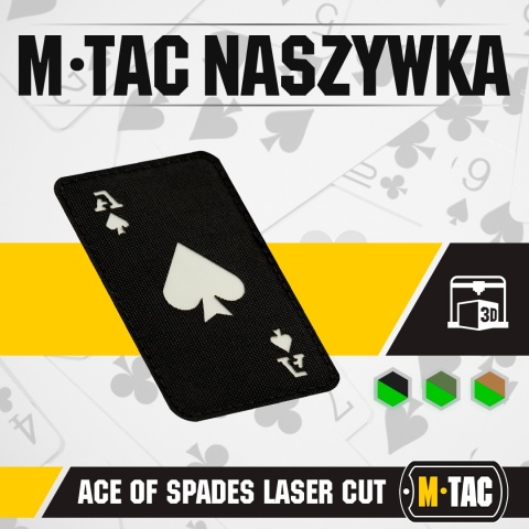 M-TAC Naszywka na rzep Ace of Spades Laser Cut Black GID