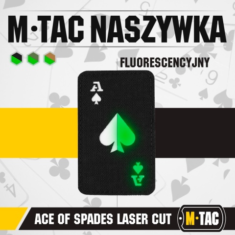 M-TAC Naszywka na rzep Ace of Spades Laser Cut Black GID