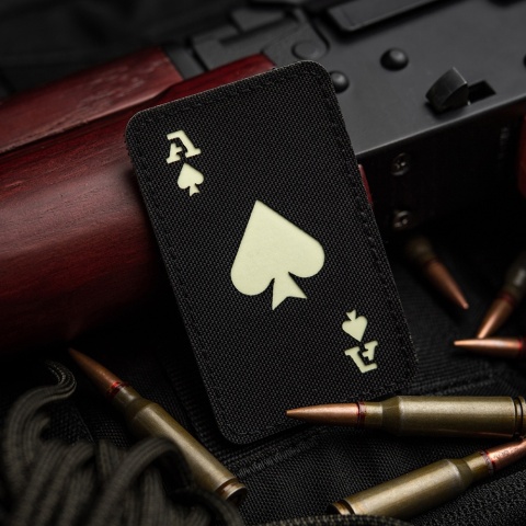 M-TAC Naszywka na rzep Ace of Spades Laser Cut Black GID