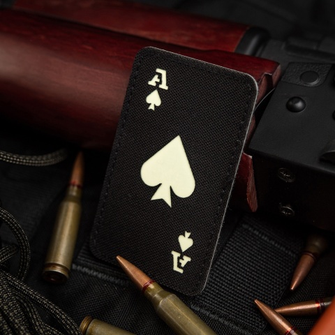 M-TAC Naszywka na rzep Ace of Spades Laser Cut Black GID