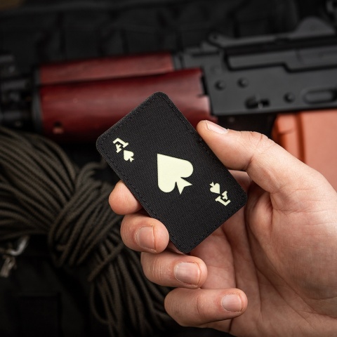 M-TAC Naszywka na rzep Ace of Spades Laser Cut Black GID