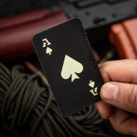 M-TAC Naszywka na rzep Ace of Spades Laser Cut Black GID