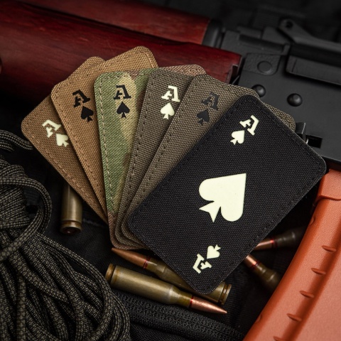 M-TAC Naszywka na rzep Ace of Spades Laser Cut Black GID