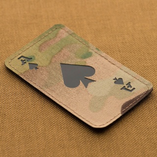M-TAC Naszywka na rzep Ace of Spades Laser Cut MultiCam® Black