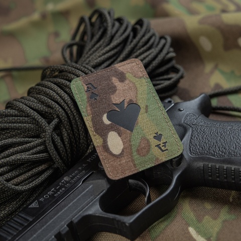 M-TAC Naszywka na rzep Ace of Spades Laser Cut MultiCam® Black