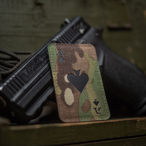 M-TAC Naszywka na rzep Ace of Spades Laser Cut MultiCam® Black