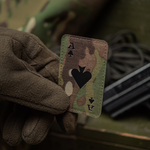 M-TAC Naszywka na rzep Ace of Spades Laser Cut MultiCam® Black