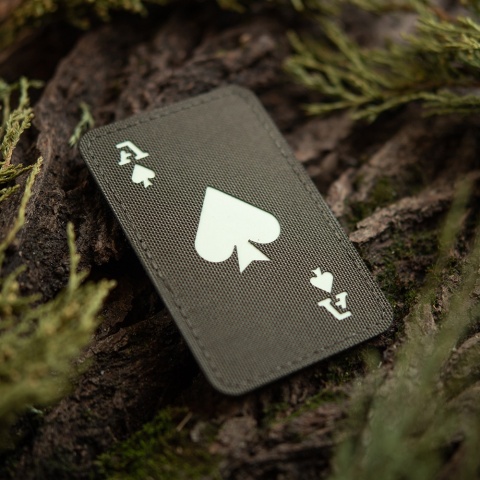 M-TAC Naszywka na rzep Ace of Spades Laser Cut Ranger Green GID