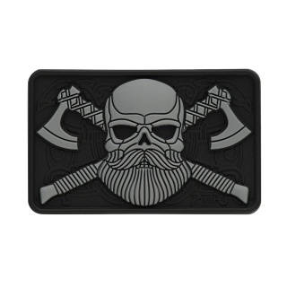M-TAC Naszywka na rzep Bearded Skull 3D PVC Black/Grey