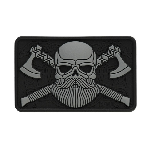 M-TAC Naszywka na rzep Bearded Skull 3D PVC Black/Grey