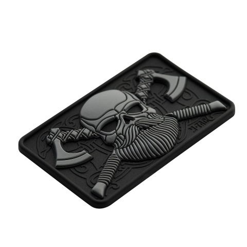 M-TAC Naszywka na rzep Bearded Skull 3D PVC Black/Grey