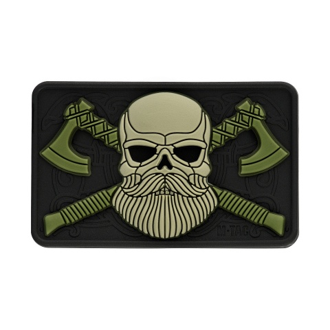 M-TAC Naszywka na rzep Bearded Skull 3D PVC Black/Olive