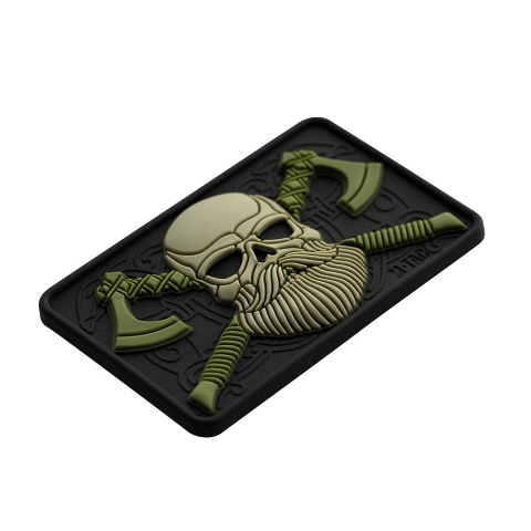 M-TAC Naszywka na rzep Bearded Skull 3D PVC Black/Olive