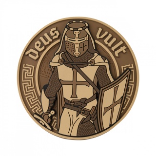 M-TAC Naszywka na rzep Deus Vult 3D PVC Coyote