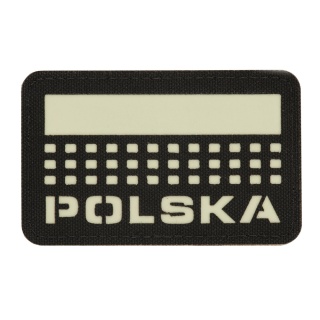 M-TAC Naszywka na rzep Polska z flagą 50x80 Laser Cut Black/Lum