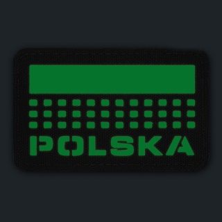 M-TAC Naszywka na rzep Polska z flagą 50x80 Laser Cut Black/Lum