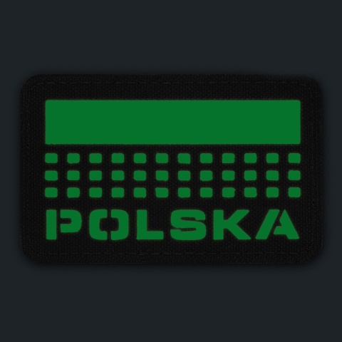 M-TAC Naszywka na rzep Polska z flagą 50x80 Laser Cut Black/Lum