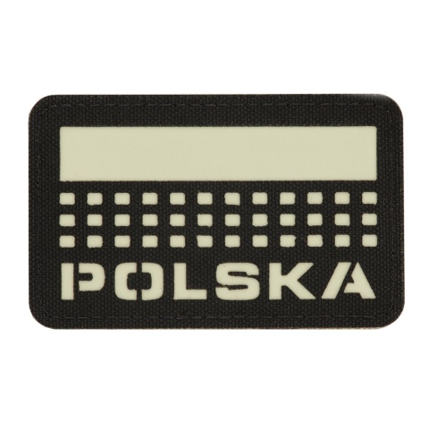 M-TAC Naszywka na rzep Polska z flagą 50x80 Laser Cut Black/Lum